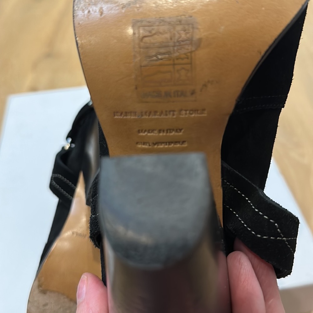Isabel Marant Rawson Black Suede Ankle Boot - Picture 9 of 10